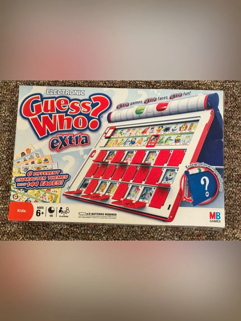 Guess Who? Extra - Red & Blue Electronic Kids Game: Complete: tested: